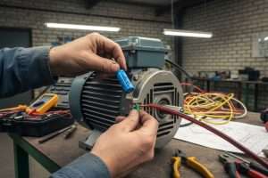 Brancher un moteur 220V monophasé : 3 fils et condensateur