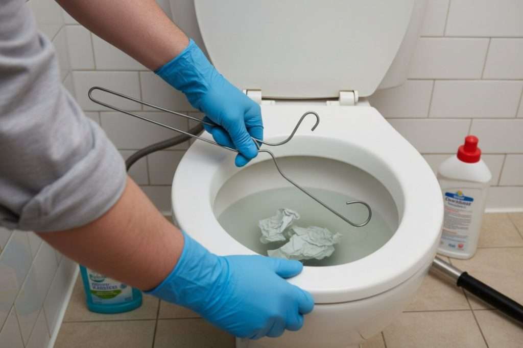 Comment déboucher des toilettes sans ventouse ?