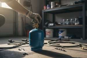 Comment enlever le détendeur d’une bouteille de gaz Butagaz Cube ?