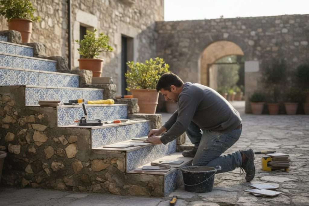 Carreler un escalier extérieur : guide complet